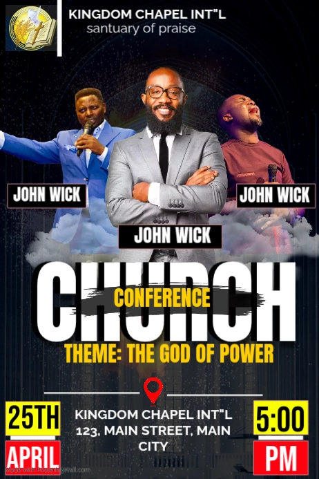 Black Church Conference Poster Template | PosterMyWall