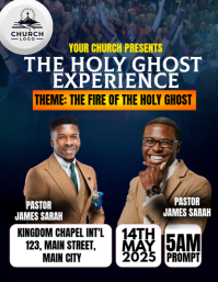 Black Church Event Flyer template