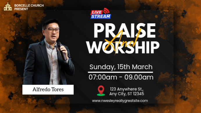 Black Church Event YouTube Thumbnail Template | PosterMyWall