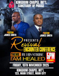 Black Church Revival Conference Flyer Volantino (US Letter) template