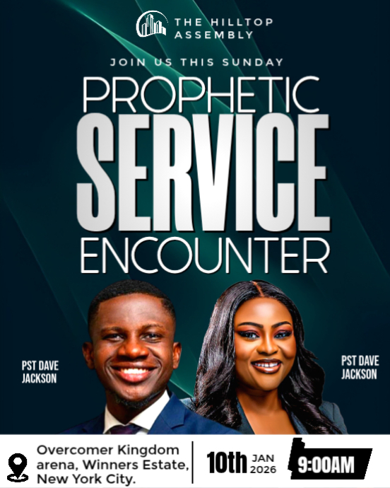 Black Church Service Instagram Portrait Template | PosterMyWall