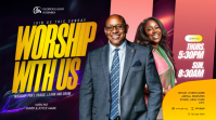 Black Church Worship Service Digital Display template