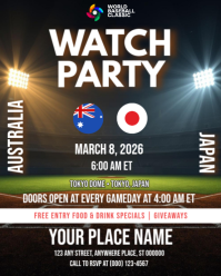 Black Clash Of Titans: Australia Vs Japan Instagram Portrait template