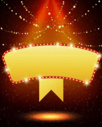 Black Classic Theater Marquee  Instagram Portrait template