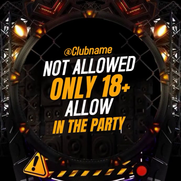 Club Entry Rules Instagram Ad Template | PosterMyWall