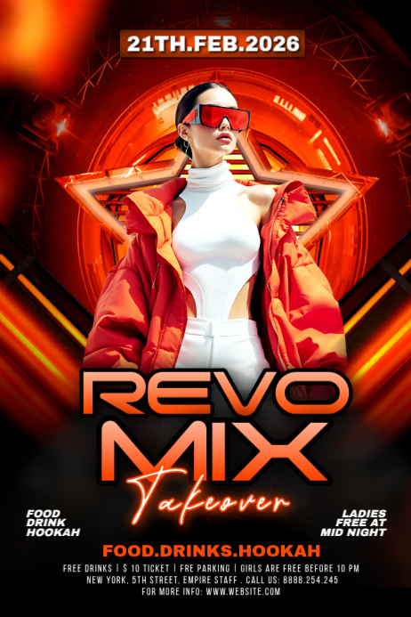 Black Club Event Banner 4' × 6'-Vorlage | PosterMyWall