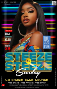 Black Club Event Half Page Wide Video template