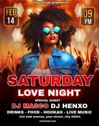 Black Club Event Poster/Wallboard template