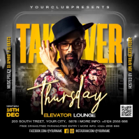Black Club Event Promotion Instagram Post Video template