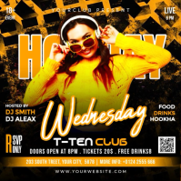 Black Club Event Square Video template