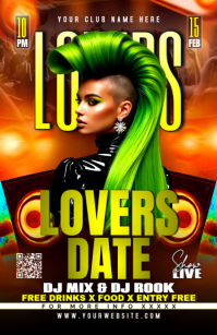 Black Club Event Tabloid template