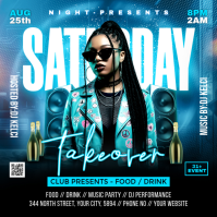 Black Club Night Event Instagram Post Instagram-bericht template