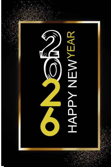 Black Collage 2026 New Year Poster Template | PosterMyWall