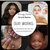 Schwarz Beauty Salon Portfolio Instagram Post Template