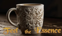 Black Collage Brownish Pastel Coffee Mug Tag template