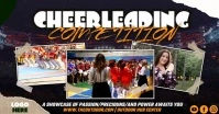 Black Collage Cheerleading Competition Facebook Shared Image Obraz udostępniany na Facebooku template