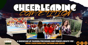 黑色 Cheerleading Competition Facebook 共享图片 Template