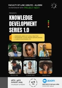 Black Collage Faculty Of Law Zoom Webinar Live A3 template