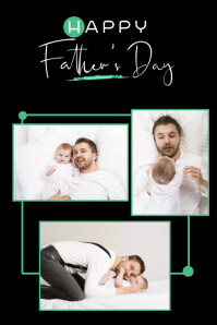 Black Collage Father's Day Collage Poster โปสเตอร์ template