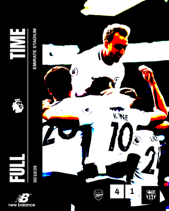 Full Time Match Graphics Black Collage Football Match Full-time Template | Final Score Graphic ...