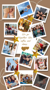 Black Collage Friends Collage Promotion Template Instagram Story