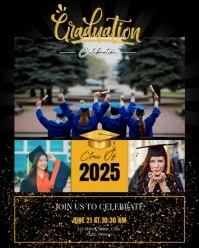 Black Collage Graduation Celebration Instagram Portrait template