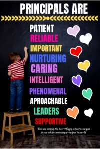Black Collage Happy School Principal Day  Pinterest Graphic template