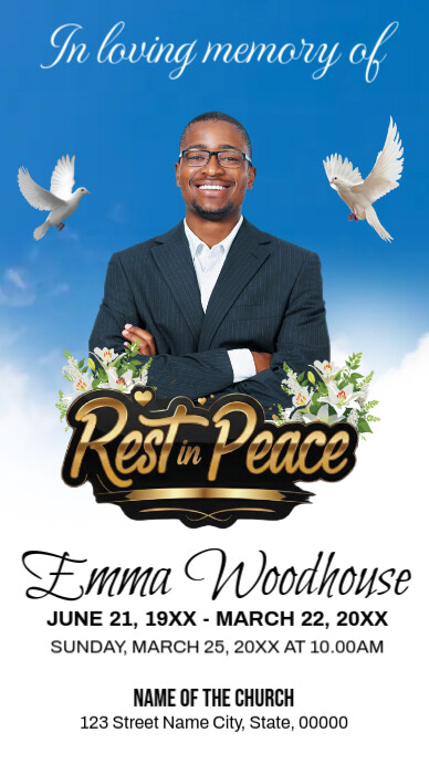 Black Collage In Loving Memory Poster Template A4 | PosterMyWall