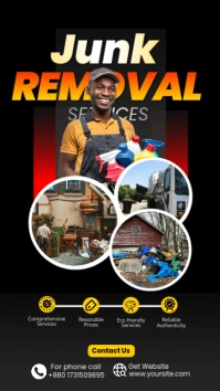 Black Collage Junk Removal Instagram Story template