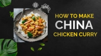 Black Collage Mastering China Chicken Curry Youtube Thumbnail template