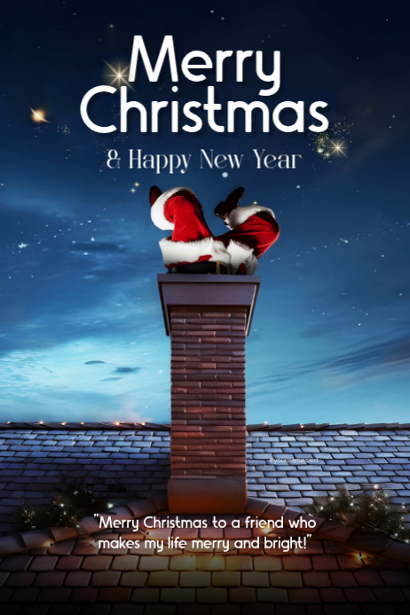 Plantilla de Black Collage Merry Christmas And Happy New Year 2026 ...
