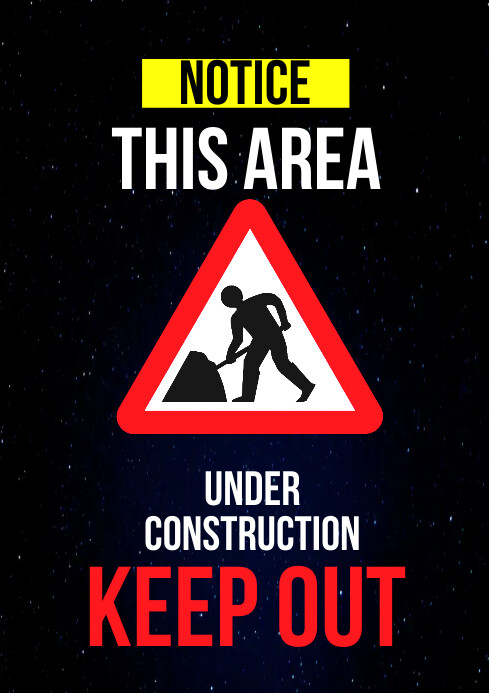 Black Collage Notice  A1 template