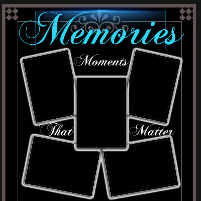 Black Collage Photo Collage Cover Album Memories Instagram Post template