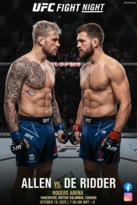 Black Collage Ufc Poster Plakat template
