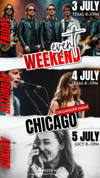 Black Collage Upcoming Music Event Instagram Story template
