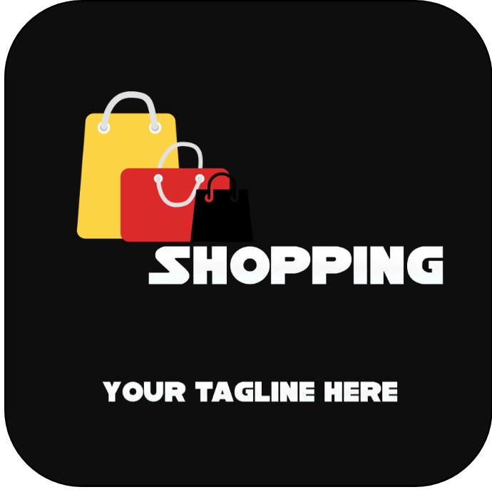 Copy of black color shopping logo | PosterMyWall