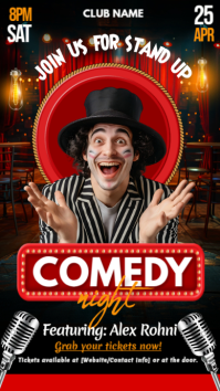 Black Comedy Night Instagram Story template
