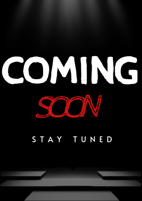 Black Coming Soon  A2 template