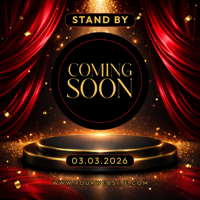 Black Coming Soon Announcement Instagram Post Template | PosterMyWall