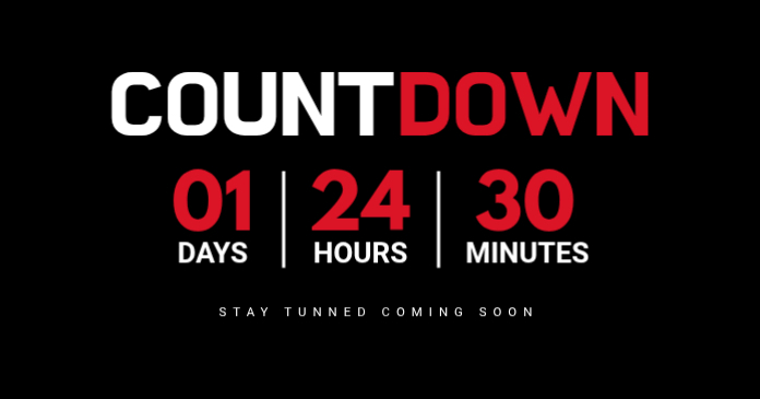 Black Countdown Announcement Facebook Shared Image Template | PosterMyWall
