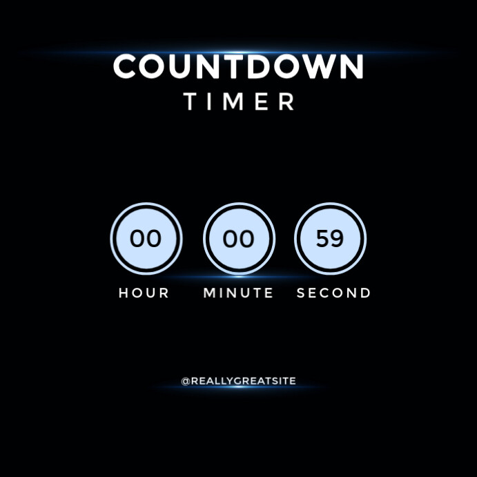 Countdown Teaser Post Black Countdown Timer Instagram Post Template | PosterMyWall