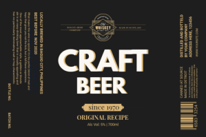 黑色 Craft Beer Label Label Template