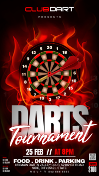 Black Darts Tournament Instagram Story Instagram-Story template