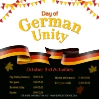 Black Day of German Unity Event Square Video template