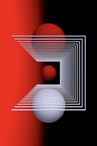 Czarny Abstract Geometric Art Pinterest Graphic Template