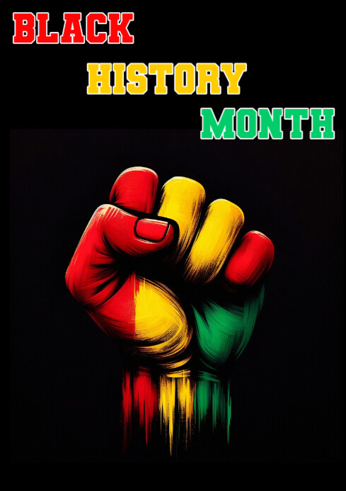 Black history month A4 template