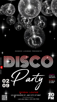 Black Disco Party Instagram Story template