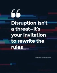 Black Disruption Is Your Power – Rule-breaker Quote Template Flyer (us Letter)