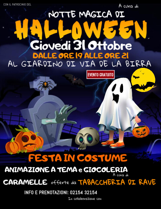 Black Divertente Halloween Volantino (us Letter) template