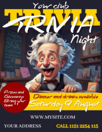 Black Trivia Night Flyer Template